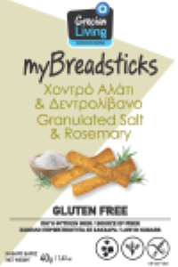 Gluten free breadsticks – Granulated salt & Rosemary 42gr