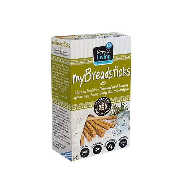 Gluten free breadsticks – Rosemary & Granulated Salt