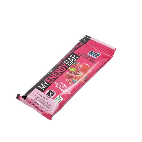Organic oat bar with Pomegranate, Strawberry, Cherry, Cranberry & Blueberry